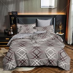 Постельное белье 1.5-спальное, простыня 150х220 см, 2 наволочки 50х70 см, пододеяльник 145х215 см, Cleo, 100% хлопок, поплин, коллекция Pure Cotton, 16/202-PC