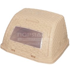 Хлебница пластик, 32.5х26х19 см, светло-коричневая, Альтернатива, Плетенка, М4903 Alternativa