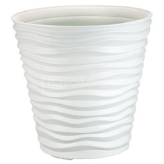 Горшок для цветов пластик, 50 л, 46х45 см, белый, Idea, Дюна, М 3403