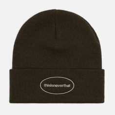 Шапка thisisneverthat E/T-Logo Beanie, цвет оливковый