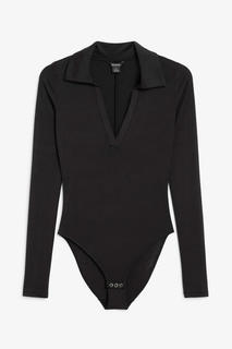 Боди с воротником поло Monki