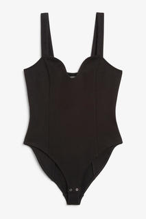 Боди с вырезом сердечком Monki