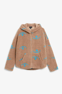 Худи из флиса на молнии Monki