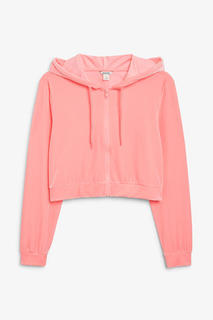 Худи из бархата на молнии Monki