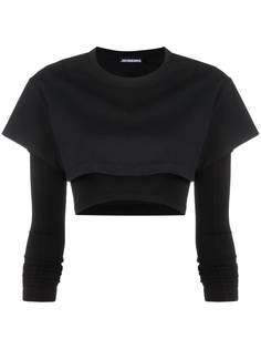 Jacquemus укороченная многослойная футболка Le Double