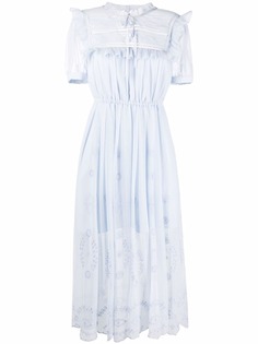 Self-Portrait платье с английской вышивкой