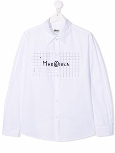 MM6 Maison Margiela Kids рубашка с графичным принтом