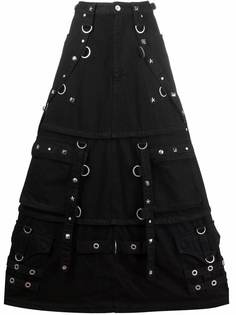 Balenciaga джинсовая юбка с заклепками