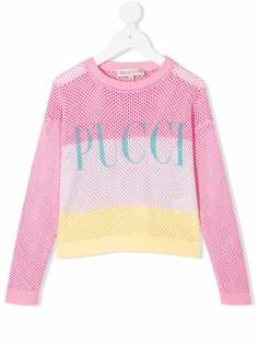 Emilio Pucci Junior джемпер рыхлой вязки с логотипом