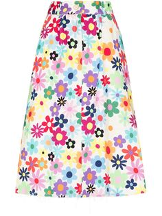 Mira Mikati юбка А-силуэта с цветочным узором