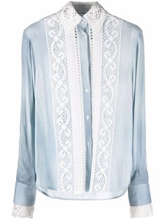 Ermanno Scervino рубашка с кружевом