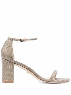 Stuart Weitzman босоножки с эффектом металлик