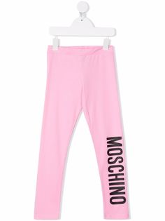 Moschino Kids легинсы с логотипом