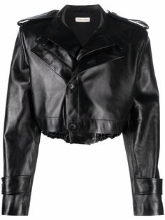 The Mannei укороченная кожаная куртка Arezzo