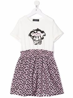 Versace Kids платье-футболка с графичным принтом