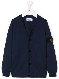 Stone Island Junior кардиган с нашивкой-логотипом