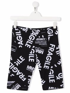 MM6 Maison Margiela Kids облегающие шорты с принтом