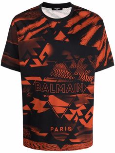 Balmain футболка с принтом
