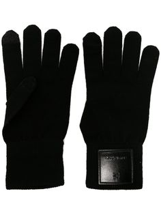 Givenchy трикотажные перчатки с нашивкой-логотипом