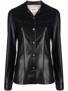 Nanushka рубашка из искусственной кожи