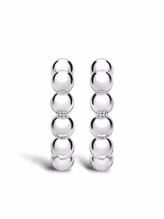 Pragnell серьги-кольца Bohemia из белого золота с бриллиантами