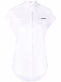 Brunello Cucinelli рубашка с короткими рукавами и декором Monili