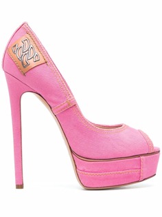Casadei туфли Flora Denim на шпильке