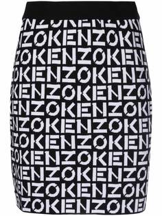 Kenzo юбка мини с монограммой