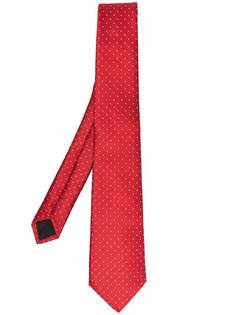 LANVIN шелковый галстук в мелкую точку