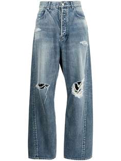 AMBUSH широкие джинсы с прорезями