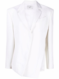 Coperni однобортный шерстяной блейзер с разрезами