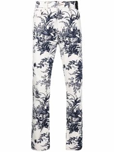 Erdem прямые джинсы с цветочным принтом