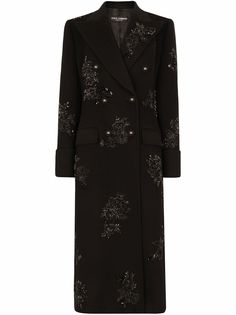 Dolce & Gabbana двубортное пальто с бисером