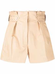 TWINSET шорты с завышенной талией и поясом