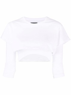 Jacquemus многослойная укороченная футболка