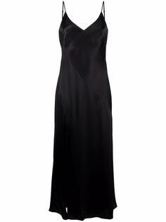 12 STOREEZ шелковое платье с V-образным вырезом