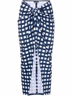 Jacquemus юбка миди в клетку
