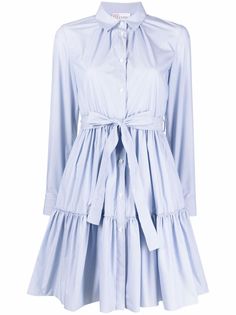RED Valentino ярусное платье-рубашка с поясом
