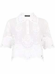 Dolce & Gabbana укороченная блузка с вышивкой