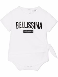 Dolce & Gabbana Kids короткий комбинезон Bellissima с логотипом