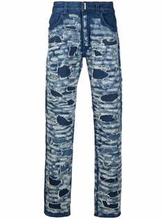Givenchy прямые джинсы с эффектом потертости