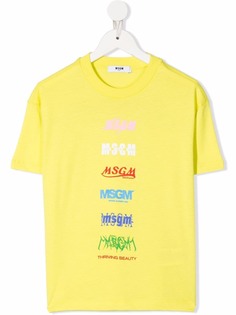 MSGM Kids футболка с логотипом