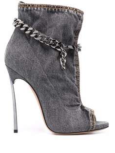 Casadei ботильоны Blade Denim на шпильке