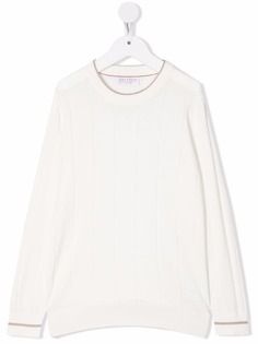 Brunello Cucinelli Kids джемпер тонкой вязки