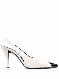 Saint Laurent туфли Helmut 90 с ремешком на пятке