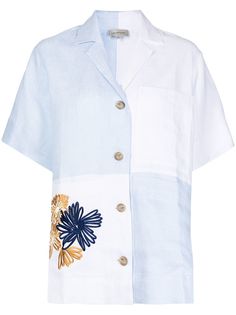 Lee Mathews льняная рубашка Yve с вышивкой