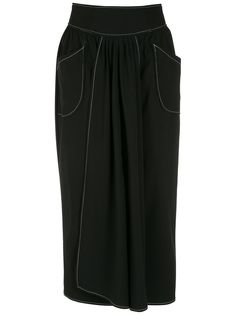 Framed юбка миди с контрастной строчкой
