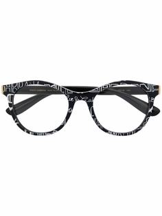 Dolce & Gabbana Eyewear солнцезащитные очки в круглой оправе с монограммой