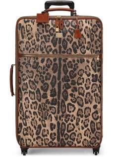 Dolce & Gabbana чемодан с леопардовым принтом