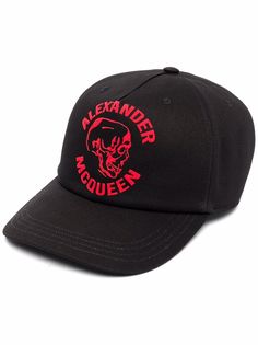 Alexander McQueen бейсболка с вышивкой Skull
